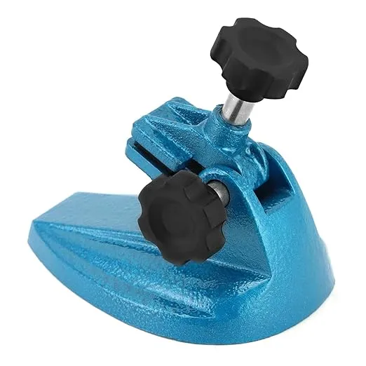 QWORK Micrometer Stand for Micrometers up to 4" - Professional Grade Cutting Tools Stand with Large Clamp Knobs