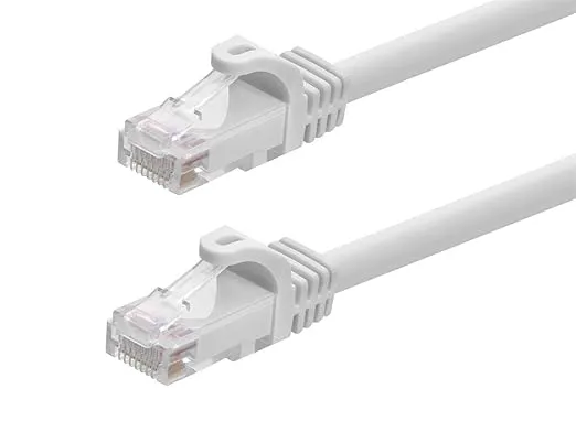 Monoprice Cat6 50ft White Patch Cable UTP 24AWG 550MHz Pure Bare Copper Snagless RJ45 Flexboot Series Ethernet Cable- Pack of 1
