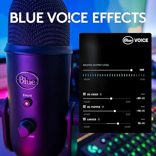 Logitech for Creators Blue Yeti Game Streaming Kit with Yeti USB Gaming Mic, Streaming, Twitch, Discord, Studio Quality Sound, Exclusive Streamlabs Themes, Custom Blue Pop Filter, PC/Mac/PS4/PS5