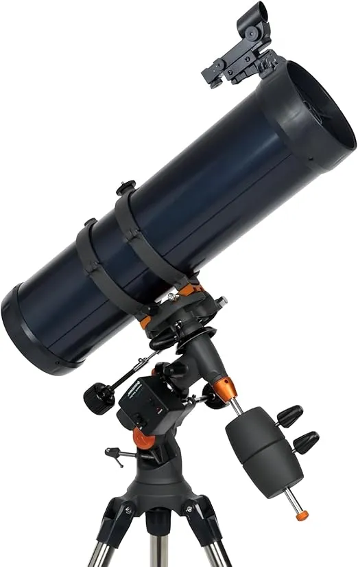 Celestron - AstroMaster 130EQ-MD Newtonian Telescope - Reflector Telescope for Beginners - Fully-Coated Glass Optics - Adjustable-Height Tripod - Bonus Astronomy Software Package