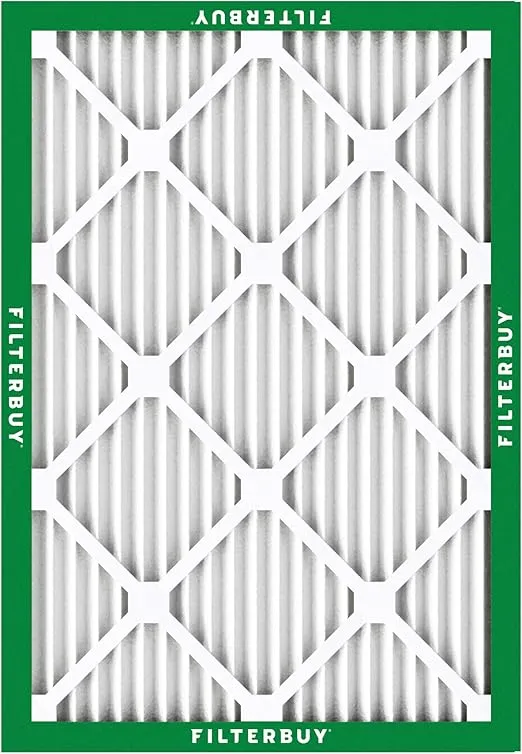 Filterbuy 16x20x1 Air Filter MERV 8 Dust Defense (4-Pack), Pleated HVAC AC Furnace Air Filters Replacement (Actual Size: 15.50 x 19.50 x 0.75 Inches)