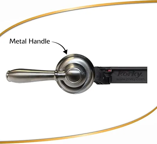 Korky 6071BP Strongarm Tank Lever to Fit Front Angled Side Left and Right Mount Toilets, Brushed Nickel, Faucet Style