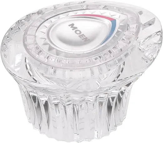Moen 98039 Chateau Acrylic Knob Handle Replacement Kit for Single-Handle Tub/Shower, Clear