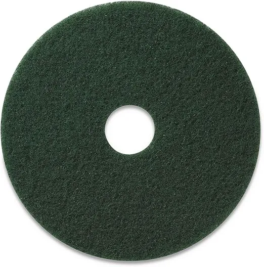 Americo 400317 Scrubbing Pads, 17-Inch Diameter, Green, 5/CT