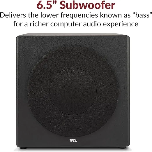 Cyber Acoustics CA-3908 2.1 Multimedia Speaker System with Subwoofer, 92 Watts Peak Power, Deep Bass, Perfect for Music, Movies, and Games on Desktops, Laptops, Consoles