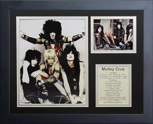 Legends Never Die Motley Crue Framed Photo Collage, 11 by 14-Inch