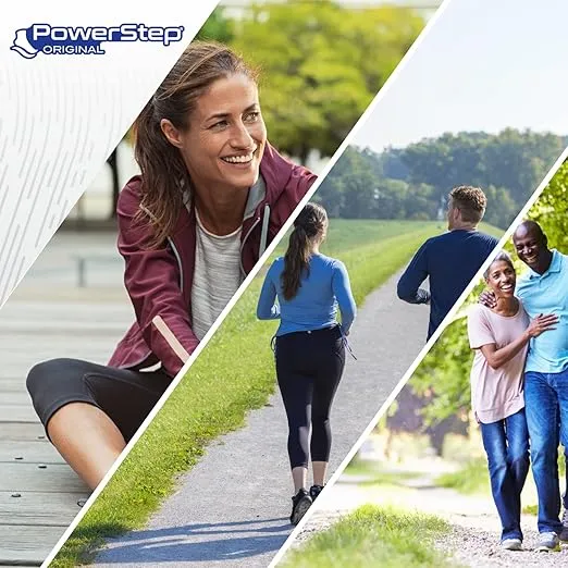 PowerStep Original Insoles - Arch Pain Relief Orthotics for Tight Shoes - Foot Support for Plantar Fasciitis, Mild Pronation and Foot & Arch Pain - Shoe Inserts for All (M 5-5.5, F 7-7.5)