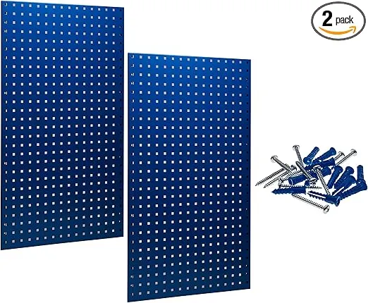 Triton 2 Products LB2-B LocBoard Steel Square Hole Pegboards, 24-Inch x 42-1/2-Inch x 9/16-Inch, Blue