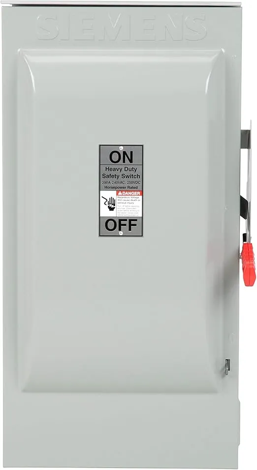Siemens HF324NR 200-Amp 3 Pole 240-volt 4 Wire Fused Heavy Duty Safety Switches