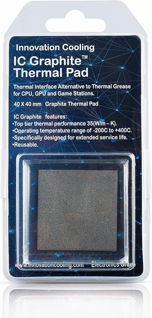 Graphite Thermal Pad – Permanent Replacement for Thermal Paste/Grease (40 X 40mm)