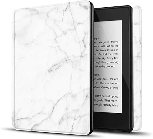 TNP Case for Kindle Paperwhite 10th Gen / 10 Generation 2018 Release - Slim Light Smart Cover Sleeve with Auto Sleep Wake Compatible with Amazon Kindle Paperwhite 2019 2020 Version (Marble White)