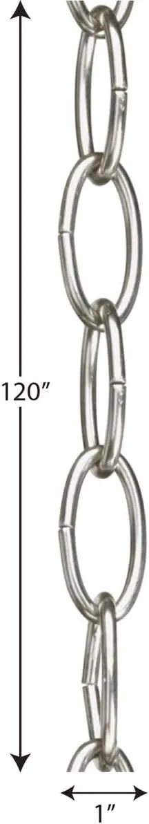 Progress Lighting P8757-09 Chain Accessories, 10-Feet Length, Nickel