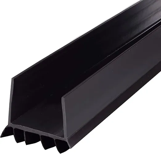 M-D Building Products 43339 Vinyl Cinch® U-Shape Slide-On Under Door Seal, Easy-to-Install, Energy-Saving, Weatherproof Seal for Doors, Effective Draft Blocker, Ideal for Home (36 Inch, Black)