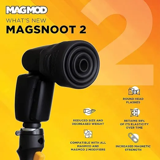 MagSnoot 2 Light Modifier by MagMod | Photography Lighting Flash Modifier | Magnetic Snoot Light Diffuser Attachment | New and Improved Features | Lightweight Light Control