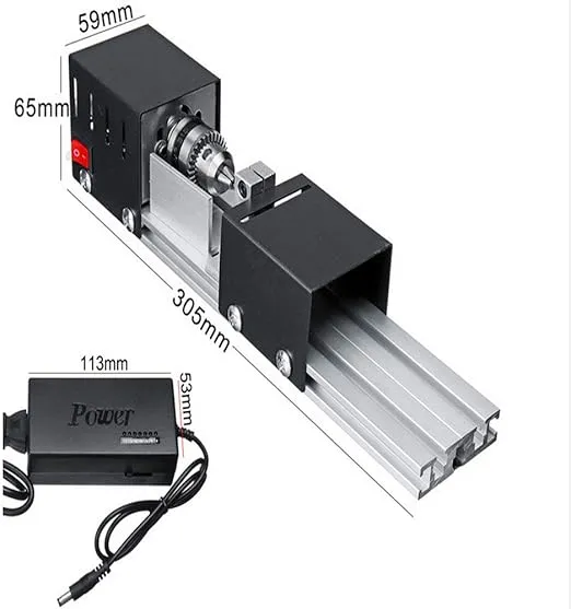 YWY Mini Lathe Machine Tool DIY Woodworking Wood lathe Milling machine Grinding Polishing Beads Drill Rotary Tool Set