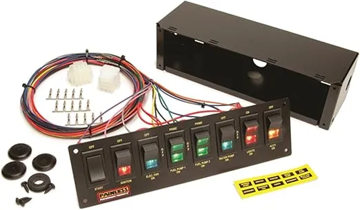 Painless Performance 50202 Roll Bar Mount 8-Switch Panel & Box for use with 50001 Harness