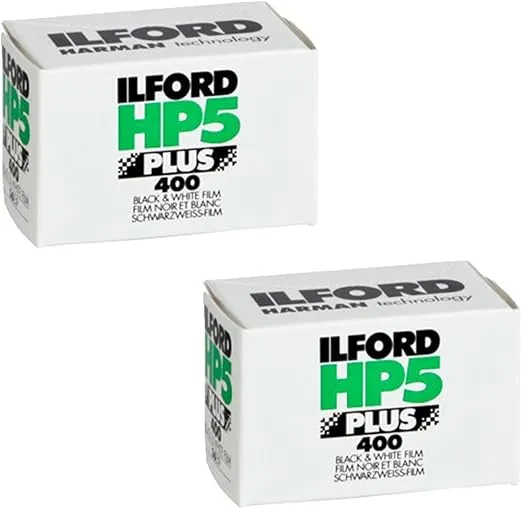 Ilford HP5 Plus Black and White Printing Film 35mm ISO 400 36 Poses 2-Pack