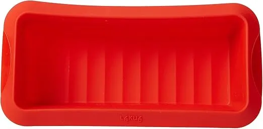 Lekue Baking Bread Loaf Pan/ Plum Cake, 9.5", Red