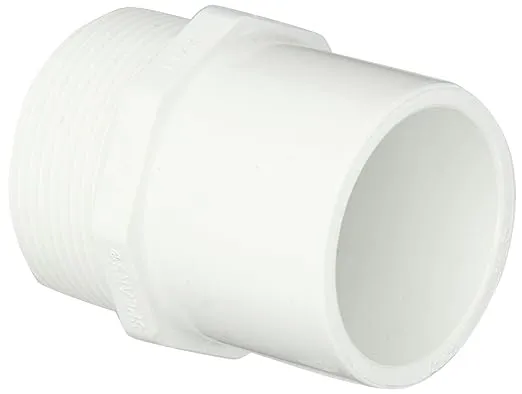 Spears 461 Series PVC Pipe Fitting, Adapter, Schedule 40, 1-1/2" NPT Male x 1-1/2" Spigot