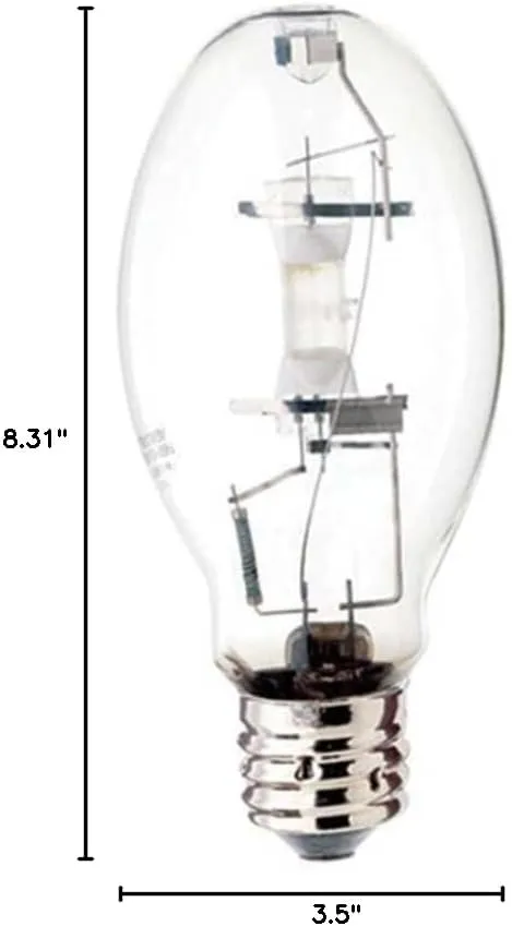 Satco S5832 4200K 100-Watt Clear Universal Mount Mogul Base ED28 Metal Halide Lamp