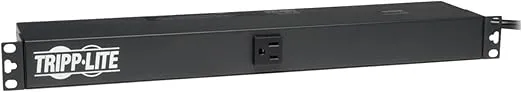 Tripp Lite Basic PDU, 15A, 13 Outlets (5-15R), 120V, 5-15P Input, 15 ft. Cord, 1U Rack-Mount Power (PDU1215)