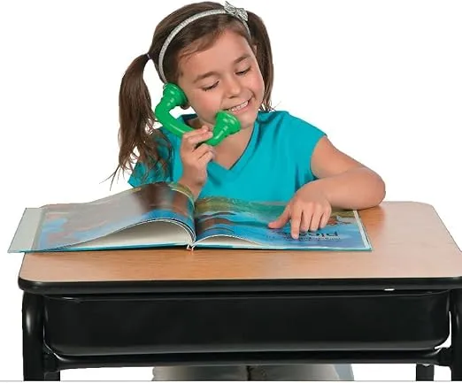 Fun Express Read to Self Auditory Feedback Whisper Phones for Kids, 12 Pack - Speech Therapy Teaching Aide – Accelerate Reading Fluency, Comprehension and Pronunciation for Preschool and Kindergarten