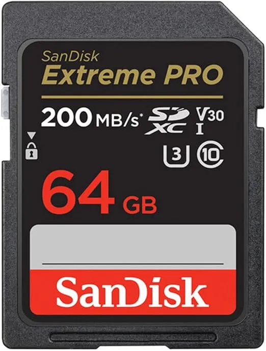 SanDisk Extreme PRO 64GB UHS-I U3 SDXC Memory Card