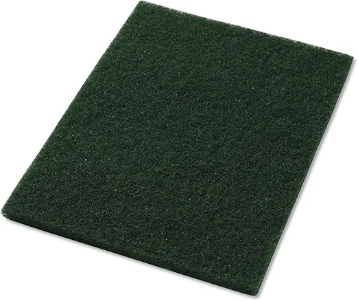 Americo 40031420 Scrubbing Pads, 14-Inch x 20-Inch, Green, 5/Carton