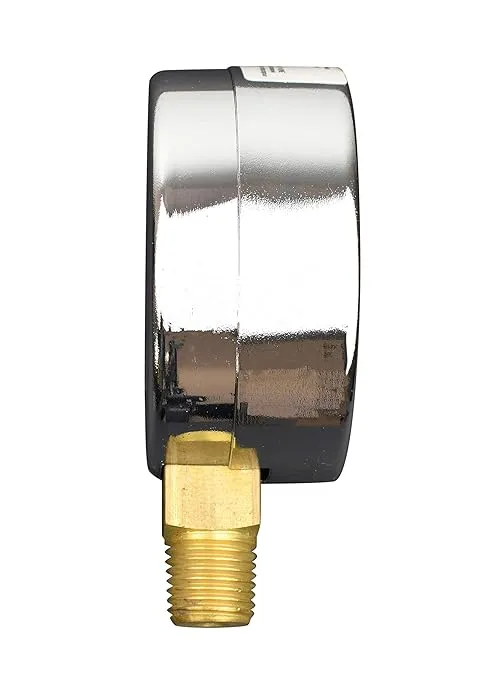 2-1/2" Pressure Gauge, Chrome Plated Steel Case, Dry, 0-3000 psi/kPa, Lower Mount 1/4" NPT