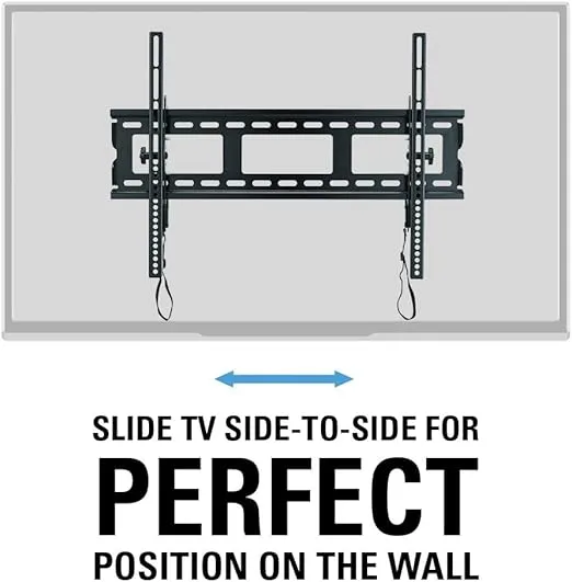 Sanus Universal Low Profile Tilt TV Wall Mount for 37" - 80" LED, LCD & Plasma TVs, Eliminates Glare with 10º of Tilt & Post-Install Adjustments - 3 Step Install - Safety Certified - MLT14-B1