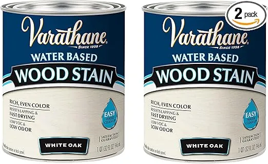 Varathane 384807-2PK Water Based Wood Stain, Quart, White Oak, 2 Pack