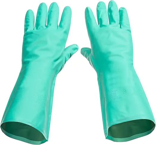 Best Nitrile Rubber Cleaning, Household, Dishwashing Gloves, Latex Free, Vinyl Free, Reusable not Disposable, Extra Large XL (1 Pair)