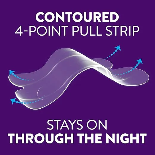 ZzzQuil, Sleep Nasal Strips, Clear Nighttime Nasal Strips, Ultra, Instantly Opens Nose for Better Breathing, Reduces Nasal Congestion for Less Snoring and Better Sleep, Drug Free, Unscented, 52ct