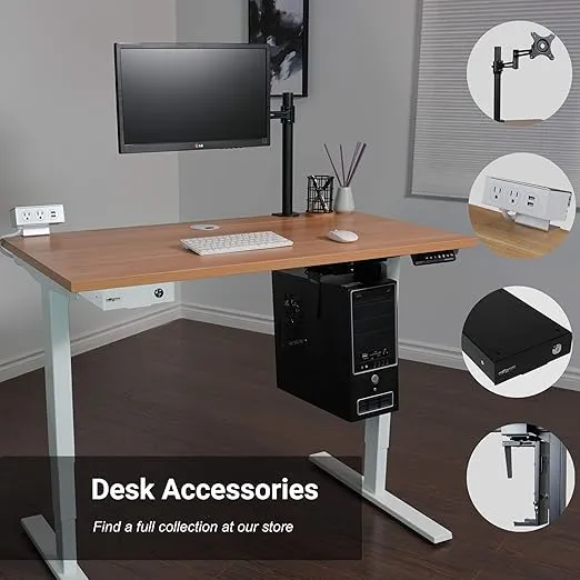 Progressive Automations Standing Desk Grommet 3.54" Diameter - Round AC Power Adapter with Dual USB - Convenient Desktop Grommet Outlets for Computer Office Desk