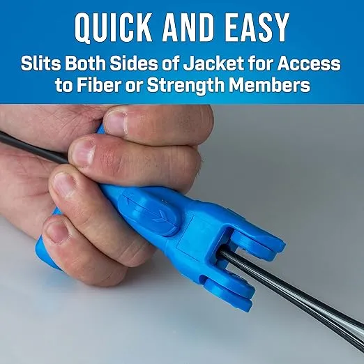 Jonard Tools FOD-2000 Fiber Optic Drop Cable Slitter for 0.250" Flat Cable, Blue