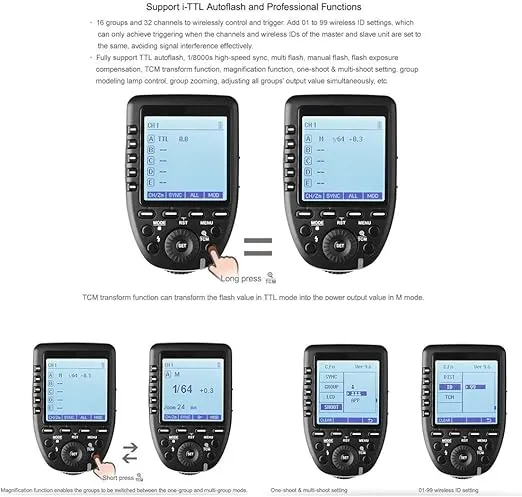 GODOX XPro-N Flash Trigger with Professional Functions Support i-TTL Autoflash Compatible for Nikon DSLR Camera