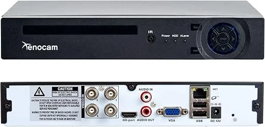 4CH 1080N Hybrid 5-in-1 AHD DVR (1080P NVR+1080N AHD+960H Analog+TVI+CVI) Standalone DVR CCTV Surveillance Security System Video Recorder Motion Detection, Hard Drive not Included