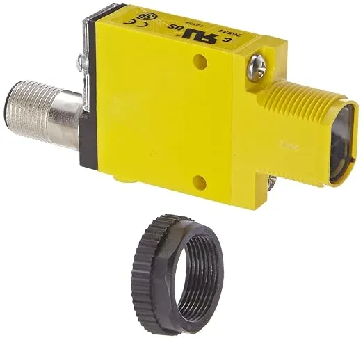 Banner SM312DQD Mini Beam DC Photoelectric Sensor, Diffuse Mode, 4-Pin European QD Termination, 380mm Sensing Range