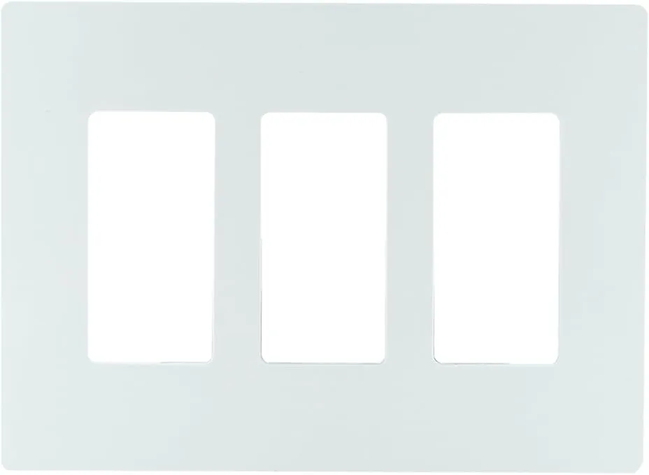Legrand radiant Screwless Wall Plates for Decorator Rocker Outlets, 3-Gang, White, RWP263WCC6