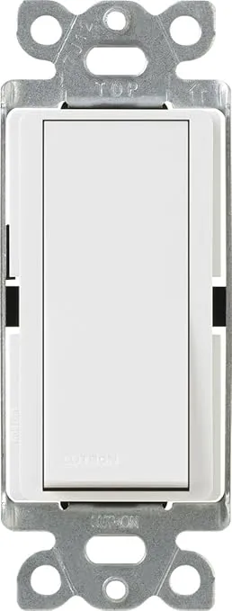 Lutron Claro 15 Amp On/Off 4-Way Switch, CA-4PS-WH, White
