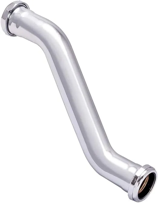 EZ-FLO 1-1/2 Inch x 1-1/2 Inch Heavy-Duty Double Offset with Slip-Joint Connection, Chrome Finish, 35151