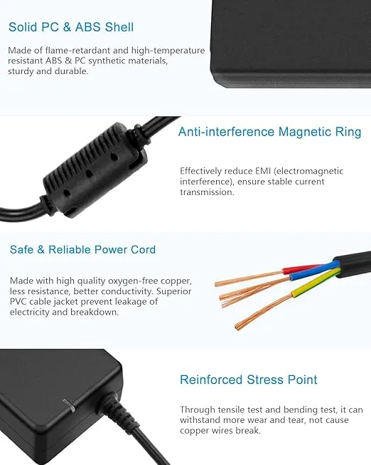 ALITOVE 24V Power Supply 4A 96W AC/DC Adapter 100-240V AC to DC 24 Volt Converter 4amp 3.75A 3.5A 3.3A 3.2A Transformer 5.5x2.5mm for LED Strip CCTV Camera LCD Monitor Massage Chair