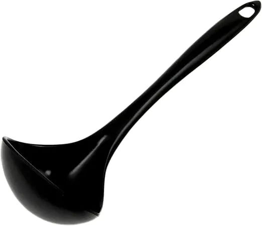 Chef Craft Basic Melamine Cooking Ladle, 10.5 inch, Black