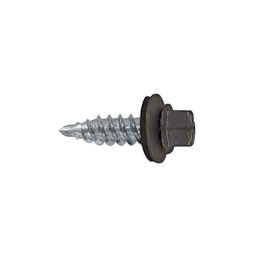 ST Fastening #12 x 3/4" Kwikseal Woodbinder Metal Roofing Stitch Screws Metal-to-Wood Charcoal Gray (Pack of 250)