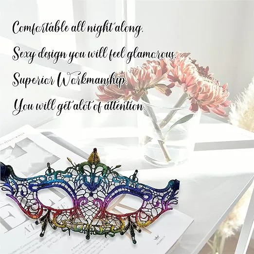 Masquerade Mask For Women Lace Masquerade Mask for Masquerade Party Prom Venetian Party Mardi Gras Halloween