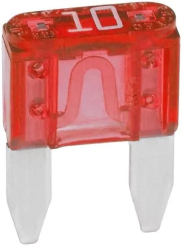 Bussmann ATM-10 Red ATM 10 Amp Fast-Acting Automotive Mini Blade Fuses - 5 per Box