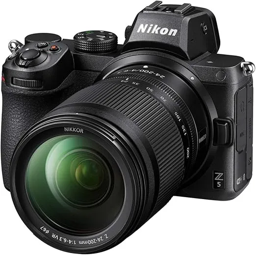 Nikon Z 5 with Telephoto Zoom Lens | Our most compact full-frame mirrorless stills/video camera with 24-200mm all-in-one zoom lens | Nikon USA Model