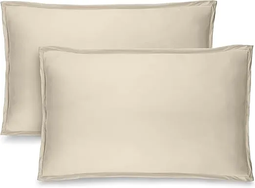 Bare Home King Pillow Sham Covers - Set of 2 - Premium 1800 Ultra-Soft Microfiber - Double Brushed - Bed Pillow Shams - Pillows Not Included (Set of 2, Sand)