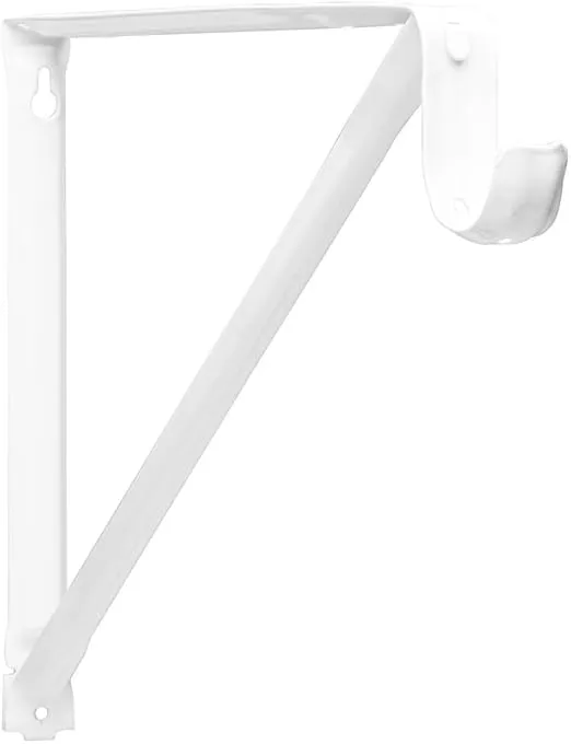 Closet Pro RP-0044-BWT Light Duty 11 in. Shelf And Rod Bracket, White