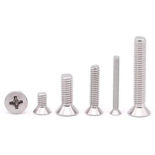 #10-24 x 3/4" (100 Pack) Phillips Flat Head Machine Screws, Stainless Steel 304 (18-8), UNC Coarse Thread, Countersunk Head Machine Screws, Phillips Drive #2